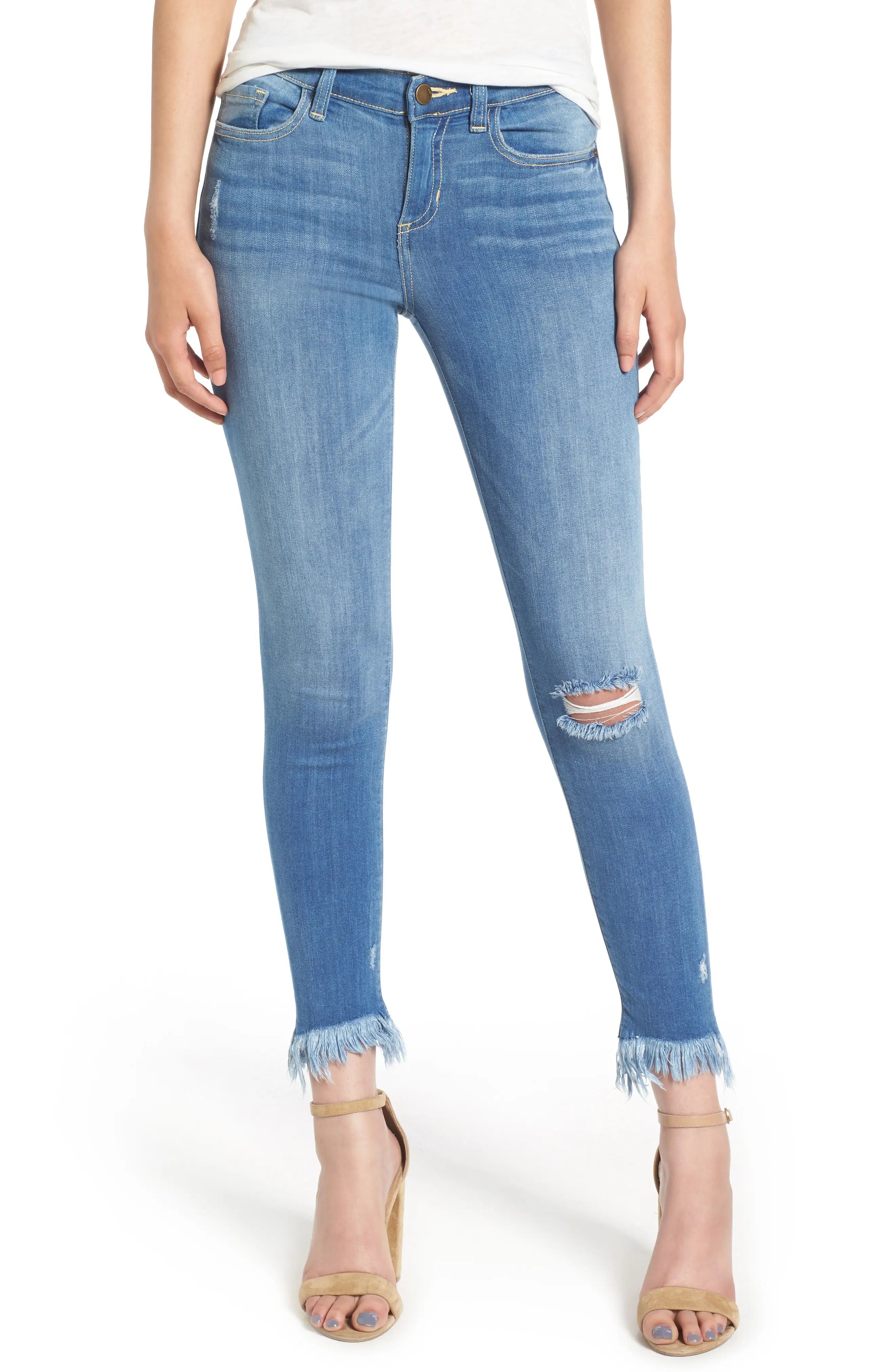 Fray Hem Skinny Jeans | Nordstrom