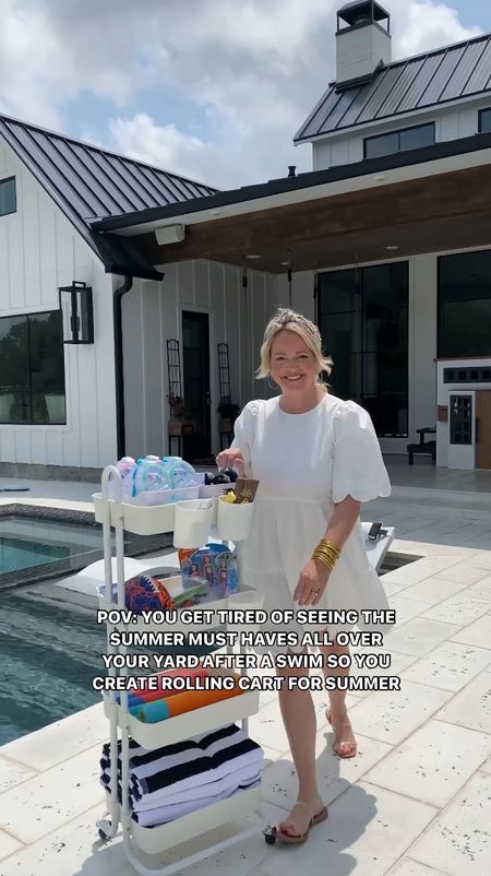 Grab this rolling cart to organize all of your summer pool must haves - goggles, sunscreen, refillable water balloons, water squirters, dive sticks and water balls! 

Pool furniture / swim / summer dress / spring dress / Amazon home / pool / outdoor furniture 

#LTKswim #LTKfamily #LTKhome