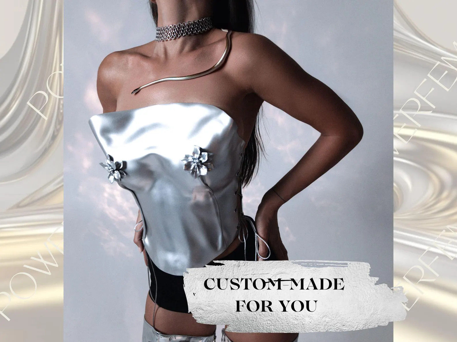 Elegant Custom Fit Corset for Special Occasion Red Carpet Look Black Tie Event Silver Top Stage W... | Etsy (US)