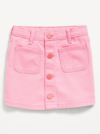High-Waisted A-Line Button-Front Twill Skirt for Toddler Girls | Old Navy (US)