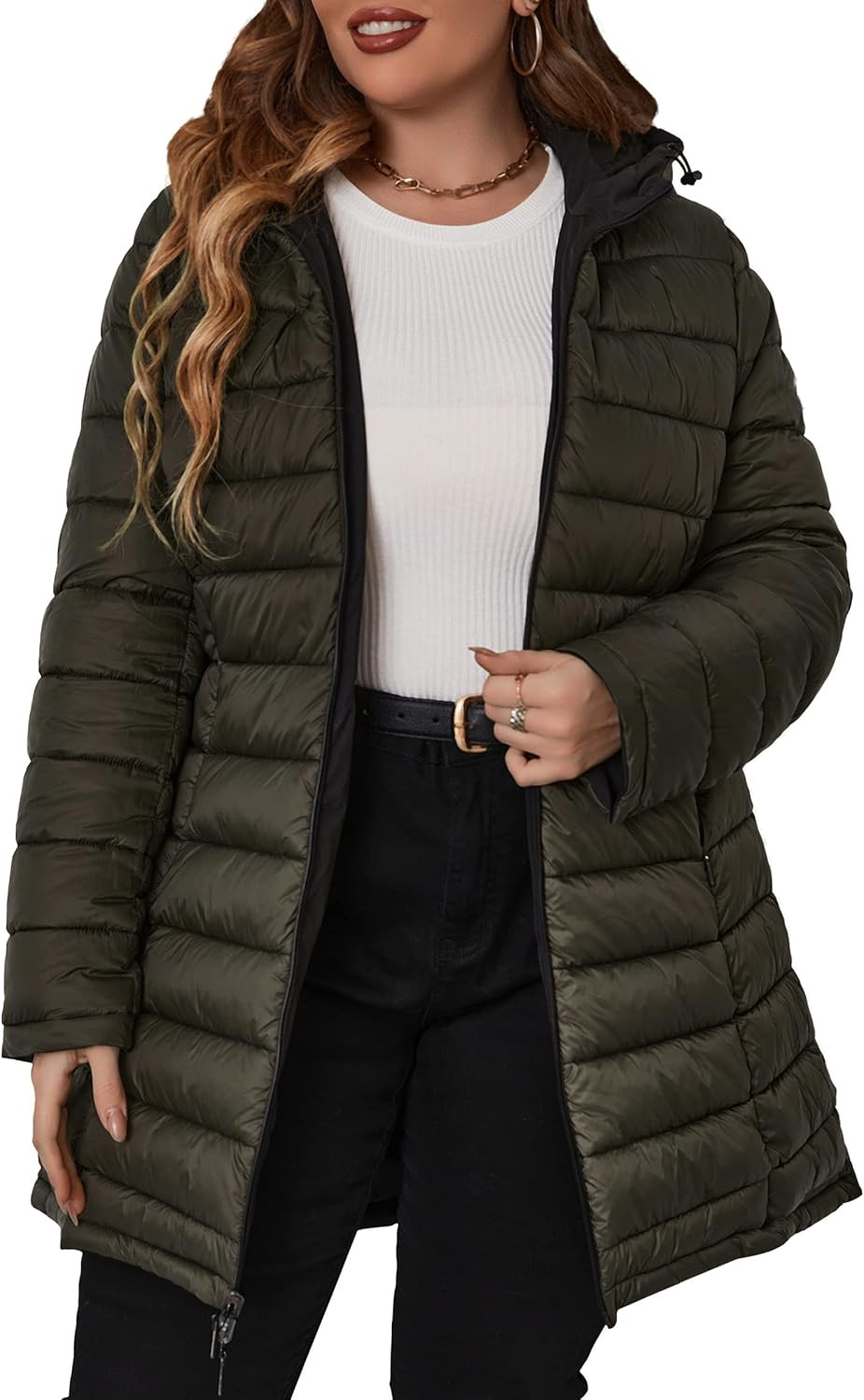 Geschallino Women's Reversible Puffer Coat Water Resistant Winter Jacket Long Warm Padded Bubble ... | Amazon (US)