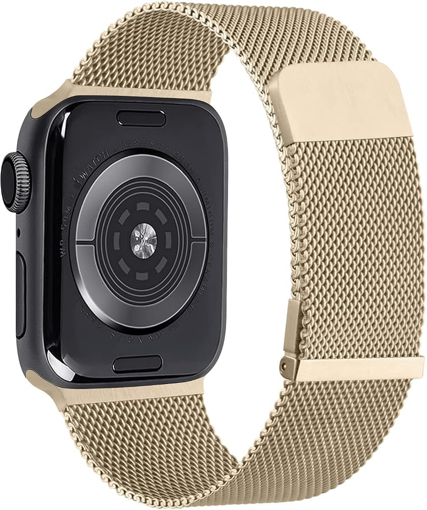 YILED Metal Band for Apple Watch 45mm 44mm 42mm 41mm 40mm 38mm, Milanese Loop Magnetic Stainless ... | Amazon (US)