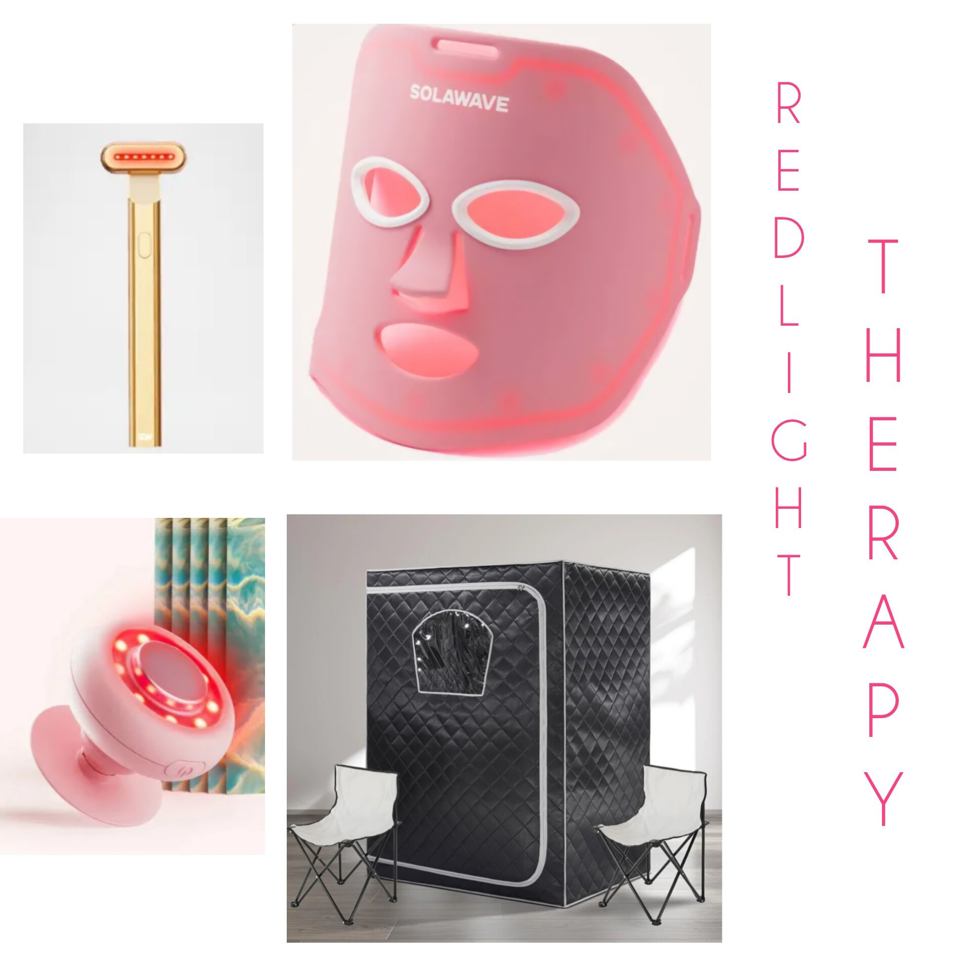 Red light therapy is HUGE for a reason! It works. 🩷 Red light facial wand : i own and use daily🩷 Infrared sauna: own and love🩷 Red light + serum hair wand: own and use daily🩷 Full face Red light mask: WANT🩷 Mini portable Red light face and body wand : WANT

#LTKGiftGuide #LTKBeauty #LTKActive