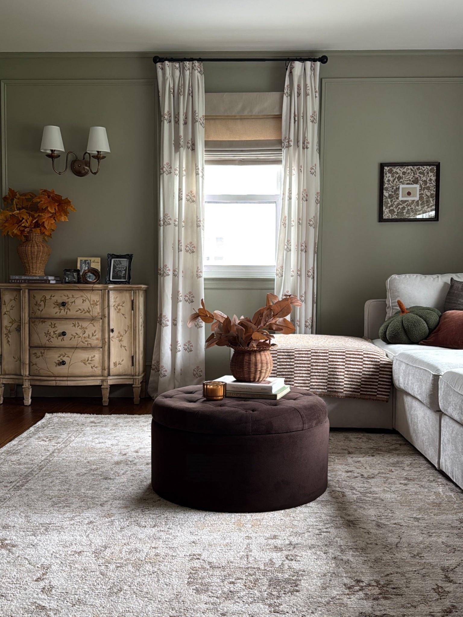 Fall living room & new brown storage ottoman

#LTKSeasonal #LTKFallSale #LTKHome