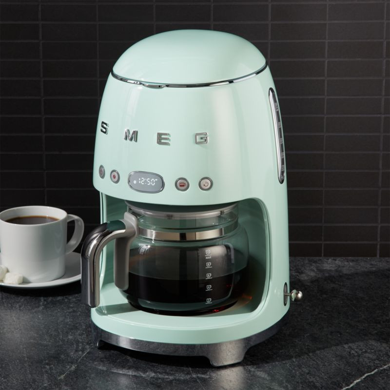 Smeg Pastel Green Drip Coffeemaker + Reviews | Crate & Barrel | Crate & Barrel