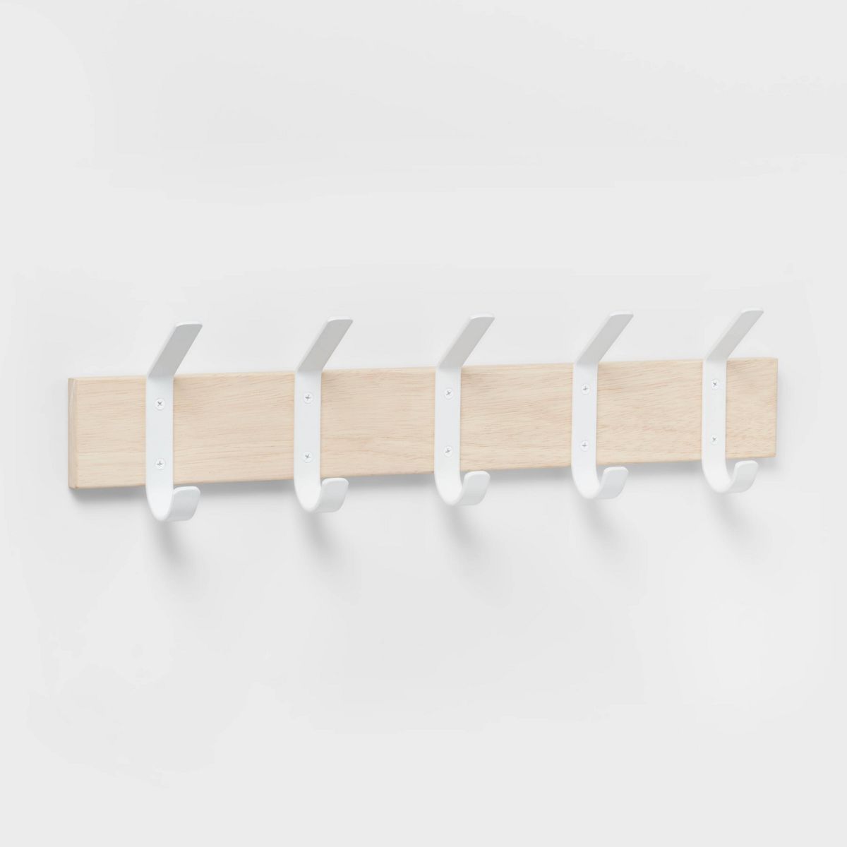 Mixed Material 5 Hooks Rail Matte White - Brightroom™ | Target