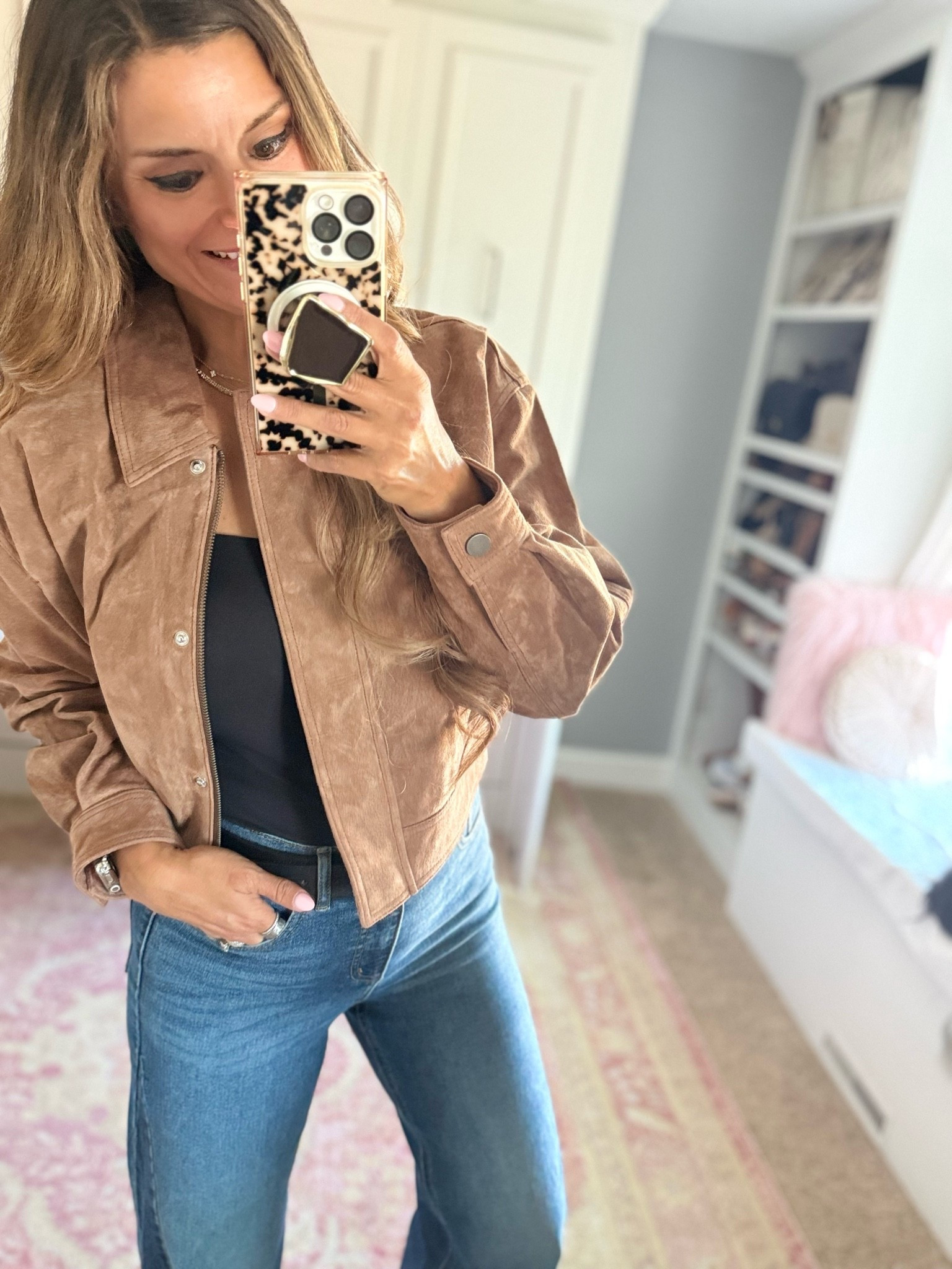 Under $100 suede jacket for fall