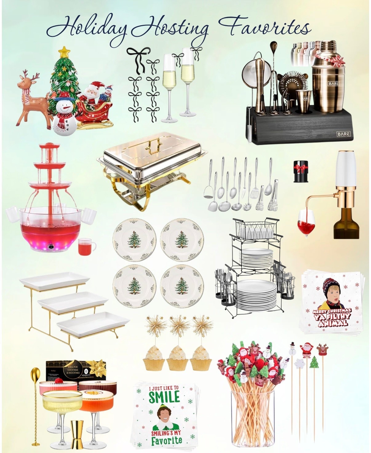 Holiday Hosting Favorites ✨


Perfect for Christmas parties, family gatherings, or cozy nights at home — everything here is functional and pretty. Hosting doesn’t have to be stressful when your setup does the heavy lifting 🤍

#LTKGiftGuide #LTKHoliday #LTKSeasonal