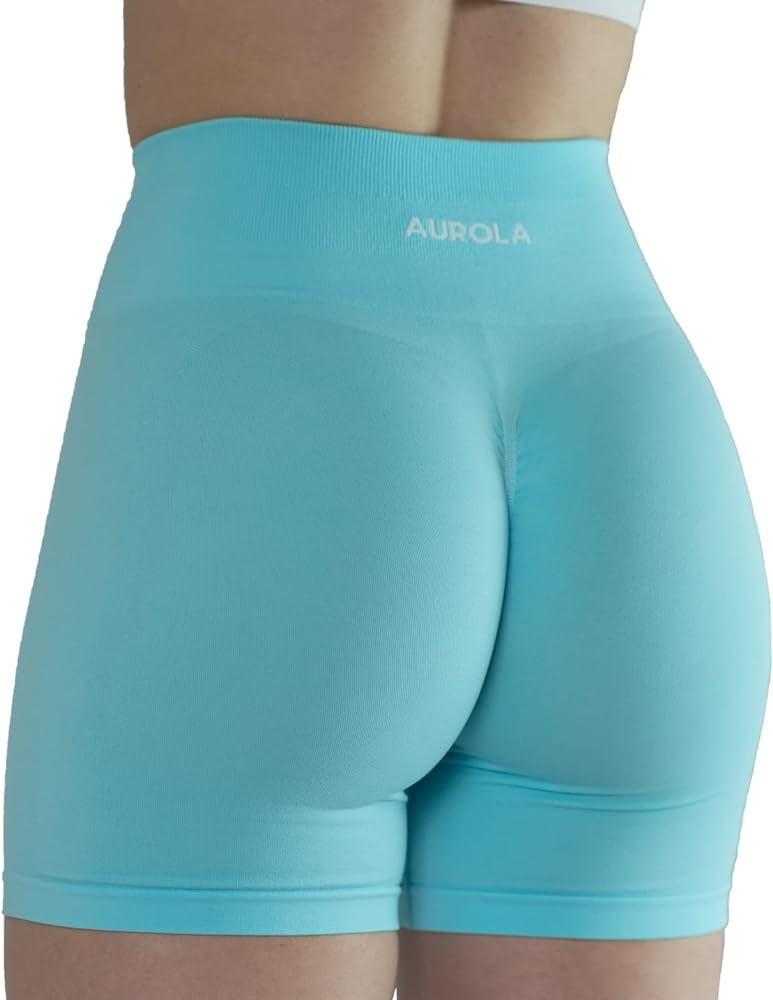AUROLA Bright Colors Maybe See Through Not Squat Proof Sheer Summer Running Shorts for Women Seamles | Amazon (US)