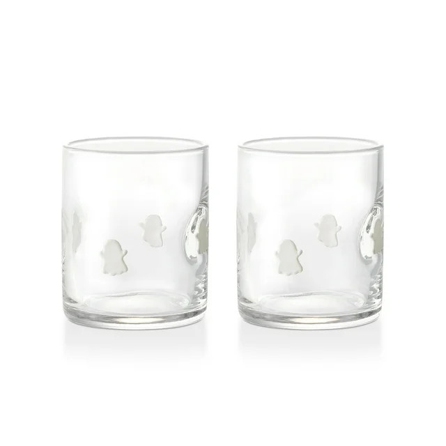 Thyme & Table 2-Pack 12 fl oz Halloween Ghost Charm Drinking Glass Set - Walmart.com | Walmart (US)