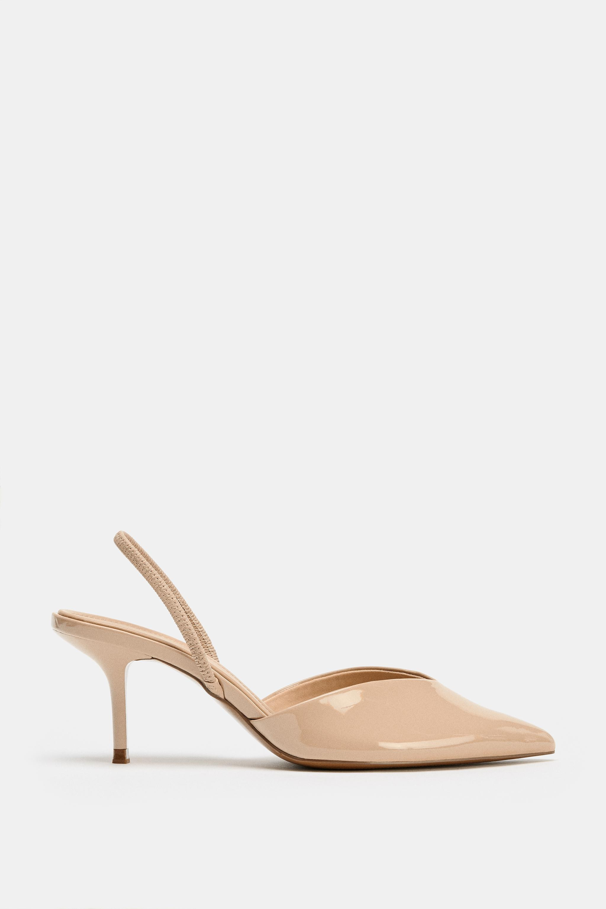 PATENT EFFECT SLINGBACK SHOES | Zara US