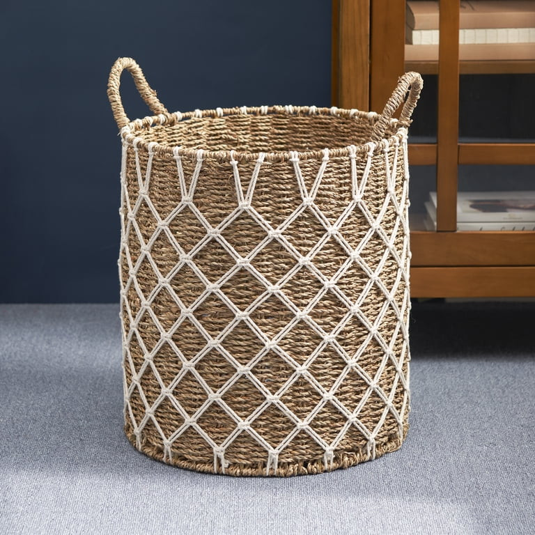 Solhome Hubertus 15" x 15" Water HyacinthBasket for Clothes Storage and Home Decoration | Walmart (US)