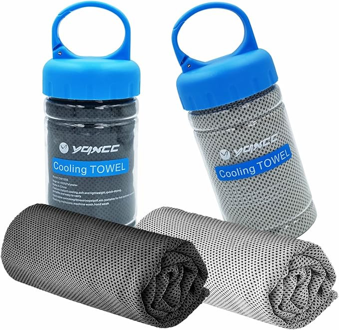 YQXCC Cooling Towel | 2 Pack 47"x12" | Ice Cool for Neck | Soft Breathable Microfiber Chilly | fo... | Amazon (US)