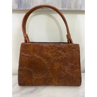 Vintage Patchwork Leather Purse | Brown Handstitched Bag | Etsy (US)