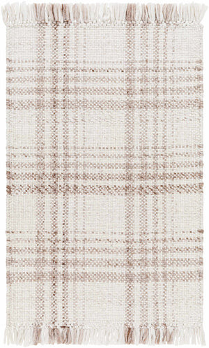 Inara Light Brown Plaid Area Rug | Boutique Rugs