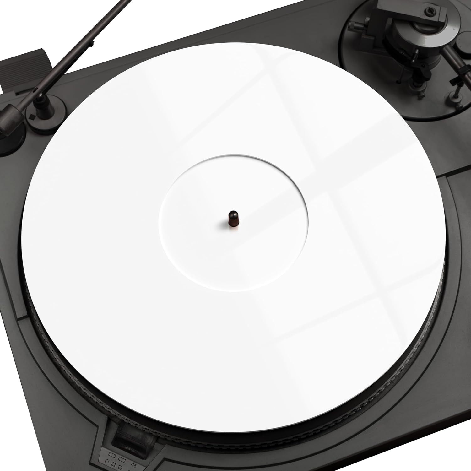 PRO SPIN White Acrylic Turntable Mat - Platter Slipmat for 12" Vinyl Vintage Record Player - Antistatic Cover, Reduces Noise & Sounds from Static & Dust - Tighter Bass Quality, Record Player Mat | Amazon (US)