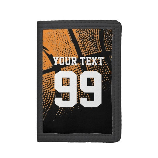 Basketball wallets with custom jersey number | Zazzle.com | Zazzle
