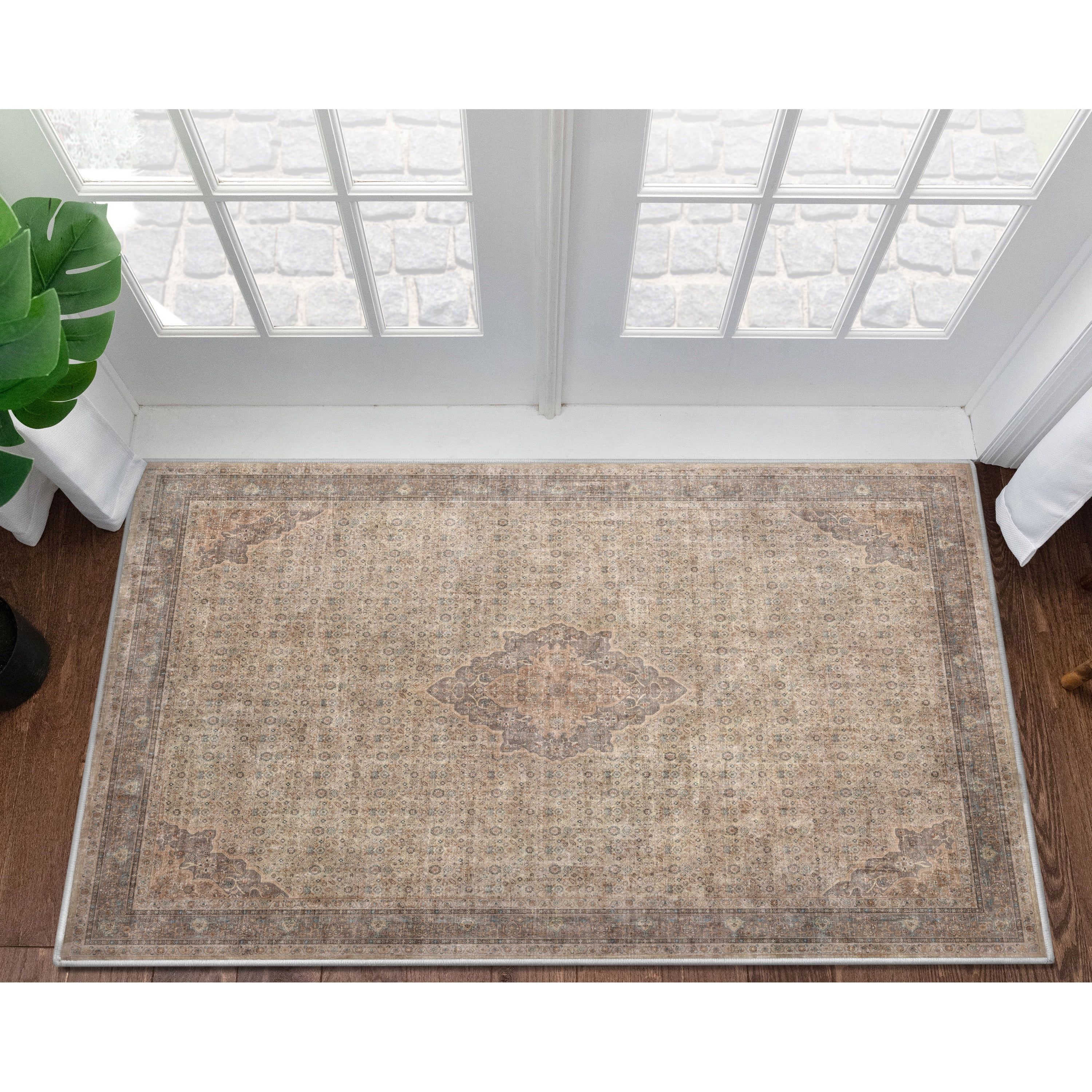 Well Woven Asha Lilith Vintage Oriental Beige Brown 3'11" x 5'3" Area Rug | Walmart (US)