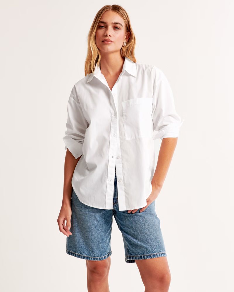 Oversized Poplin Shirt | Abercrombie & Fitch (US)