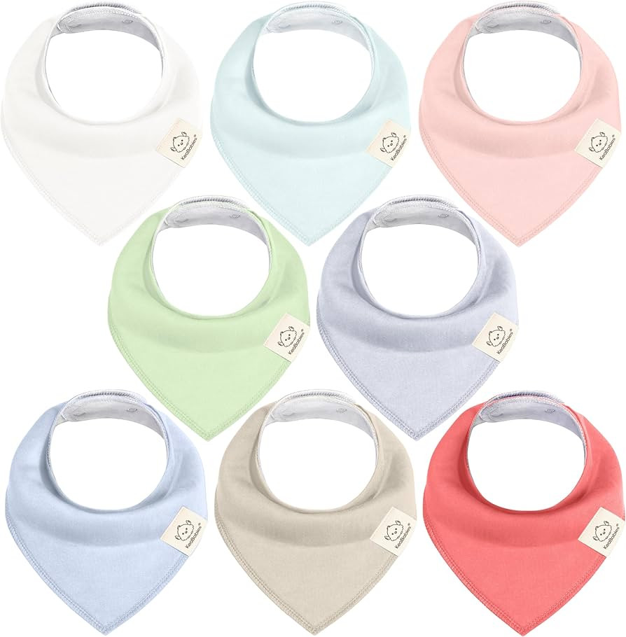 8-Pack Organic Baby Bandana Drool Bibs for Girls - Super Absorbent Baby Bibs for Baby Girls, Baby... | Amazon (US)