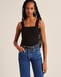 Women's Double-Layered Seamless Fabric Squareneck Bodysuit | Women's Tops | Abercrombie.com | Abercrombie & Fitch (US)