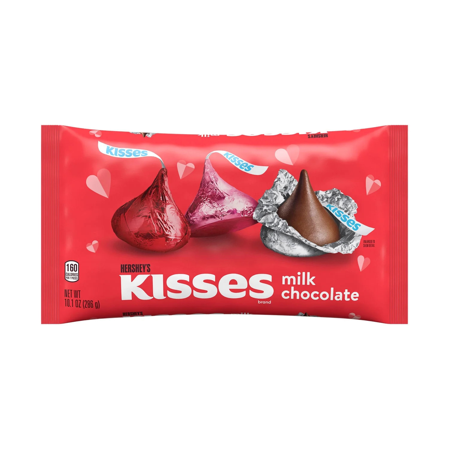 HERSHEY'S, KISSES Milk Chocolate Candy, Valentine's Day, 10.1 oz, Bag | Walmart (US)