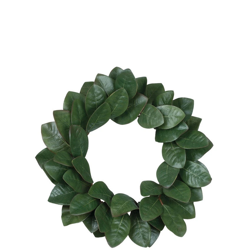Sullivans Artificial Magnolia Leaf Wreath 20"H Green | Bed Bath & Beyond