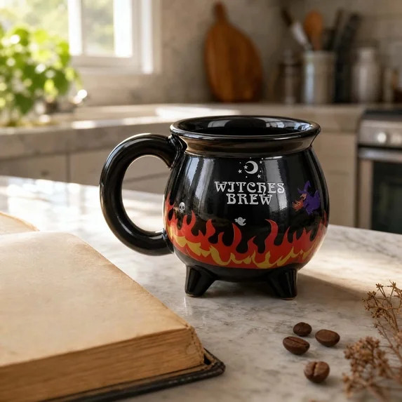 Witch Brew Cauldron Coffee Mug, Halloween Funny Coffee Mug, 10oz Ceramic Beverage Tea Cup, Unique... | Walmart (US)
