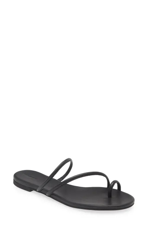 Reformation Ludo Toe Ring Strappy Slide Sandal in Black at Nordstrom, Size 6 | Nordstrom