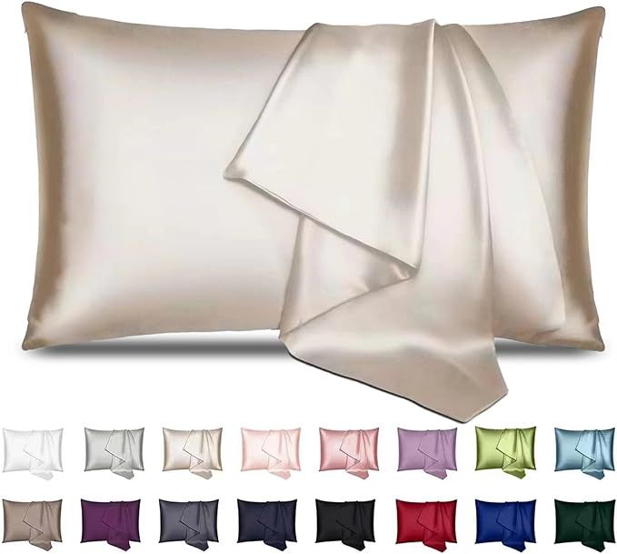 INSSL Silk Pillowcase for Women, Mulberry Silk Pillowcase for Hair and Skin and Stay Comfortable ... | Amazon (US)