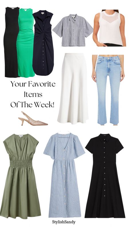 Your favorite items of the week! 

There were so many favorites but these are your top favorites! I've included other favorites too.

Tops, skirts, dresses, jeans, mesh heels! 

#LTKSeasonal #LTKOver40 #LTKxMadewell