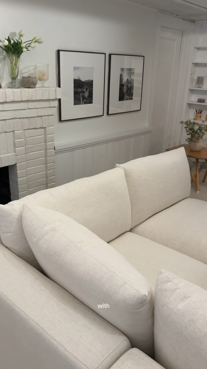 The best couch I found for our mini basement