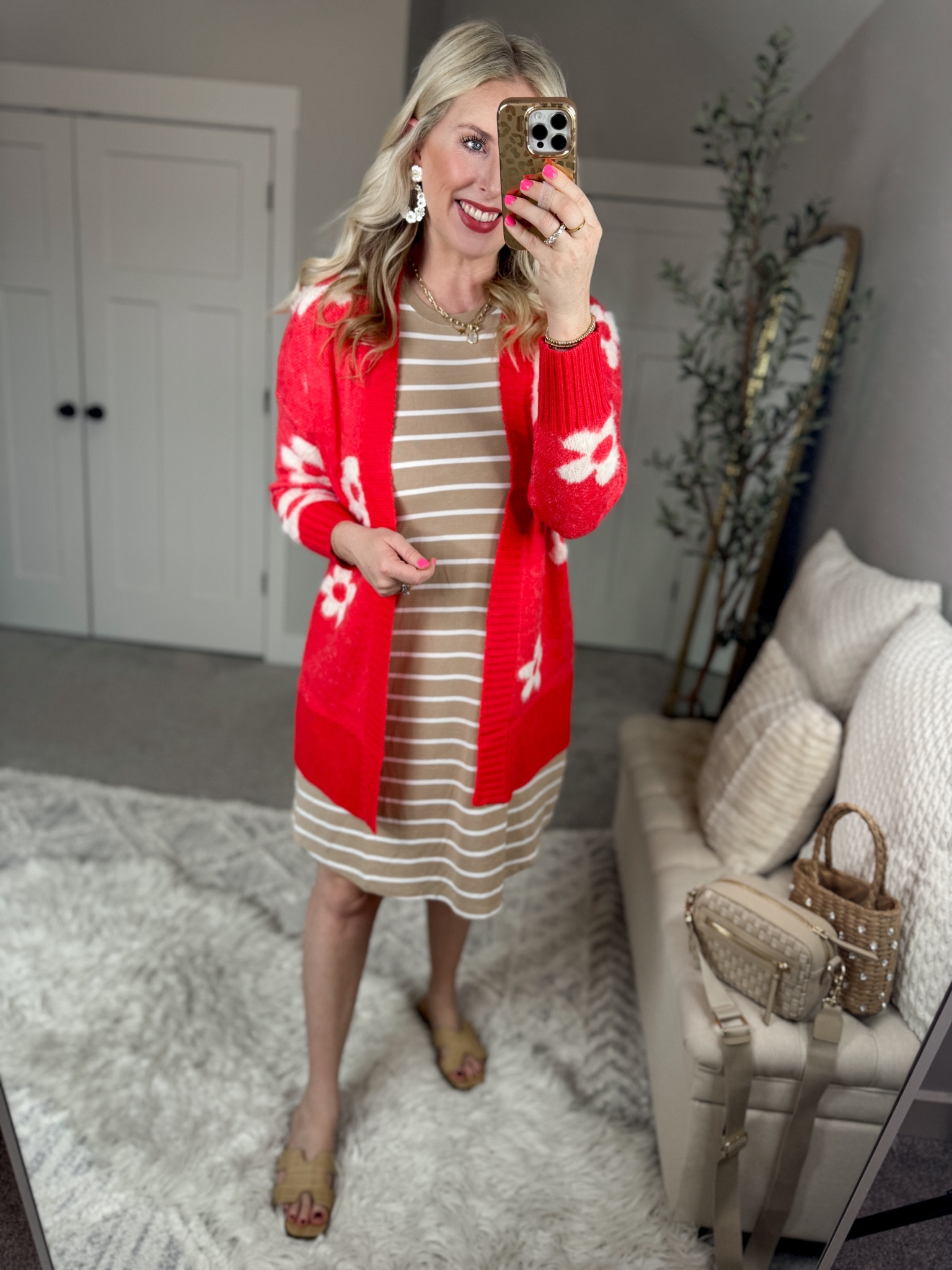 Daily try on, Walmart outfit, Walmart fashion, Walmart try on, time and tru, striped dress, floral cardigan, Target sandals 

Medium in both 

#LTKsalealert #LTKshoecrush #LTKfindsunder50