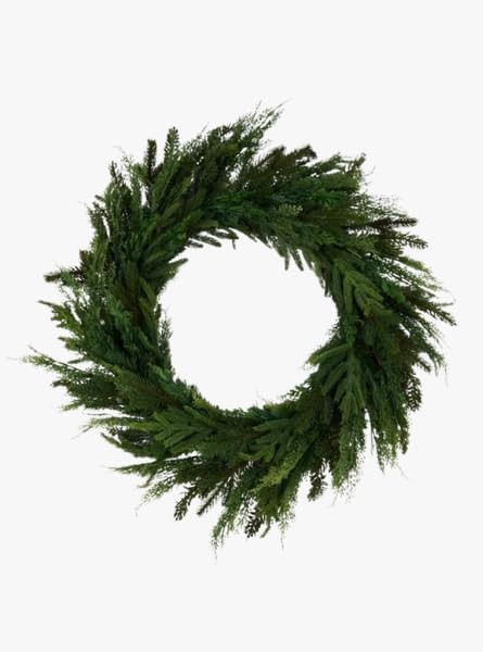 Mixed Pine Wreath 30 Inch, Artificial Greenery Holiday Wreath with Realistic Pine Branches, Faux ... | Amazon (US)