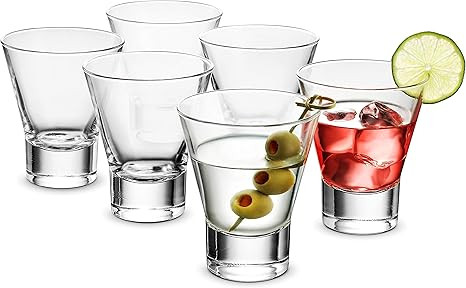 Bormioli Rocco 6-Pack YPSILON Cocktail Glasses set - 8.5 Ounce, Bar Glass, Stemless Martini Glass... | Amazon (US)
