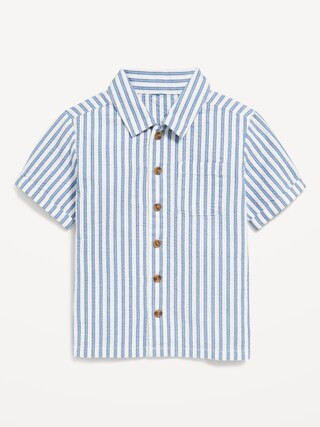 Printed Short-Sleeve Pocket Shirt for Toddler Boys | Old Navy (CA)