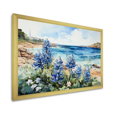 Blue Bonnets On The Beach I Framed On Canvas Print | Wayfair North America