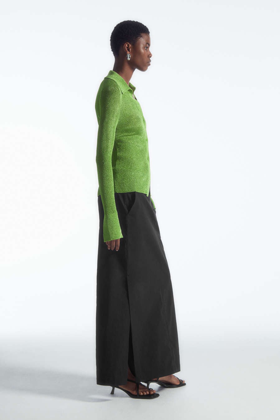 SPARKLY RIBBED-KNIT SHIRT | COS UK