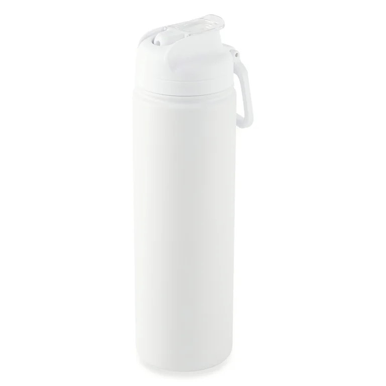 Mainstays 24 oz Stainless Steel Sip Water Bottle, White | Walmart (US)