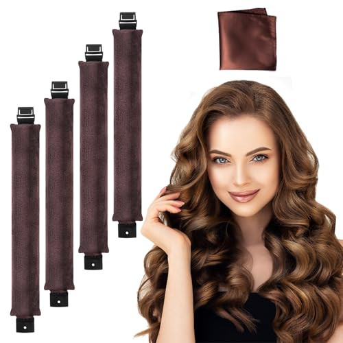 YUJHON Velvet Overnight Blowout Rods,Overnight Heatless Hair Curler to Sleep in, Soft Rollers with Scarf for Volume and Blowout Look | Amazon (US)