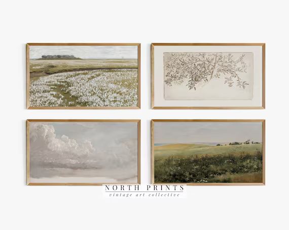 Samsung Frame TV Art SET  Spring Vintage Landscape Paintings | Etsy | Etsy (US)