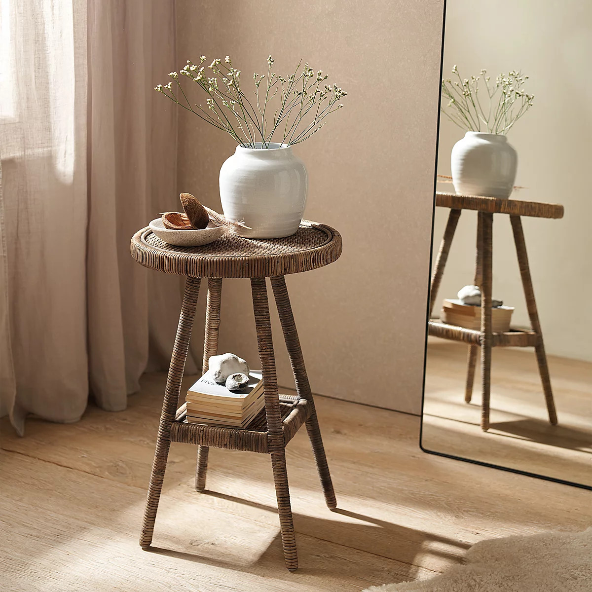 Cartmel Rattan Side Table | The White Company UK & ROW