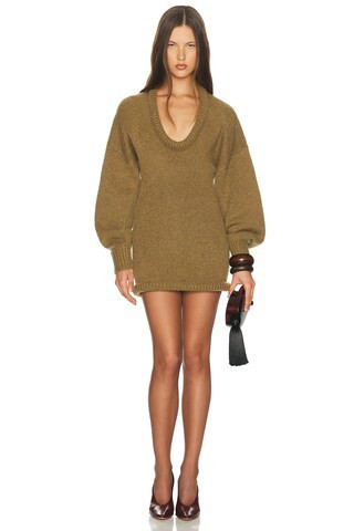 Helsa Vilde Micro Mini Dress in Olive | FWRD 