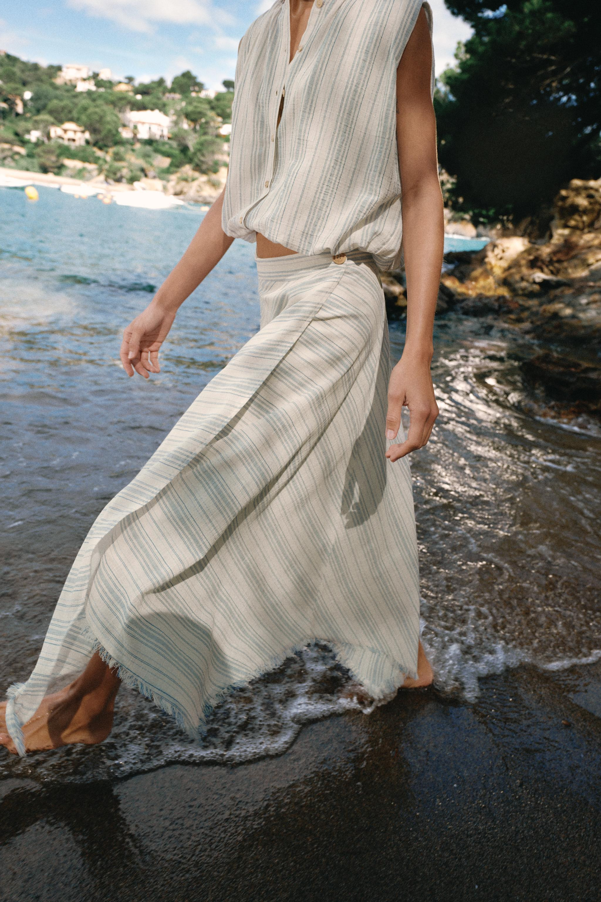 ASYMMETRIC MIDI SKIRT | Zara US