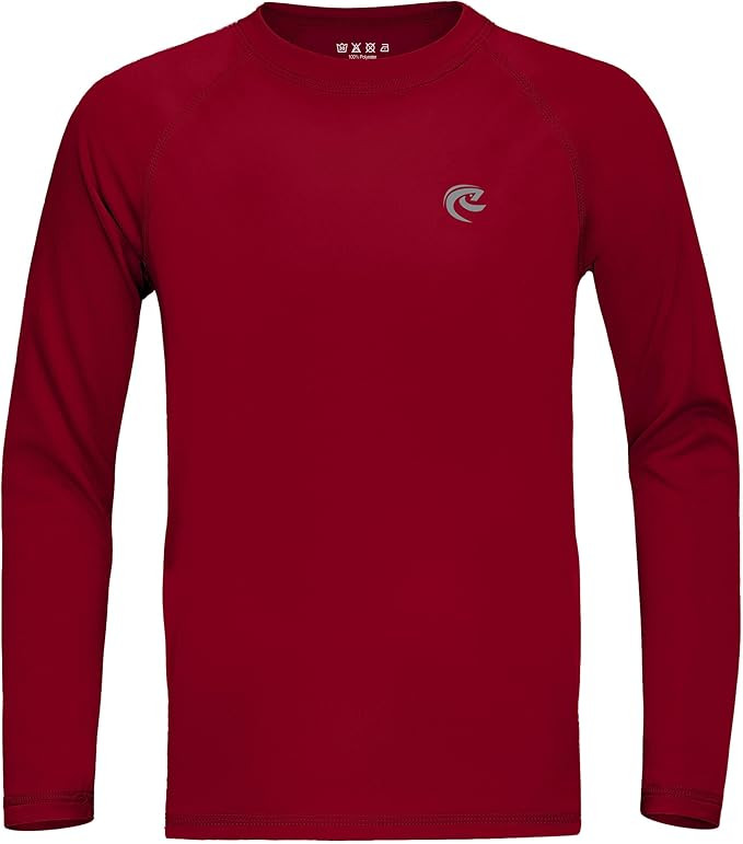 Boys UPF 50+ Swim Shirt Long Sleeve, 1 or 2 Pack UV Sun Protection Rash Guard, Youth Kids SPF Wat... | Amazon (US)