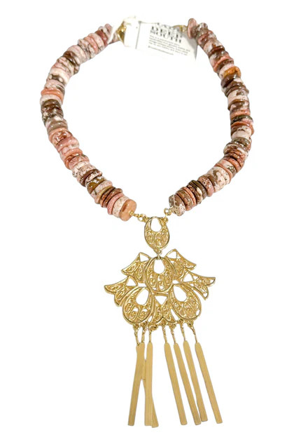 Made In The Deep South 1960s Pendant 1960s Pink Turquoise Necklace | The Willow Tree