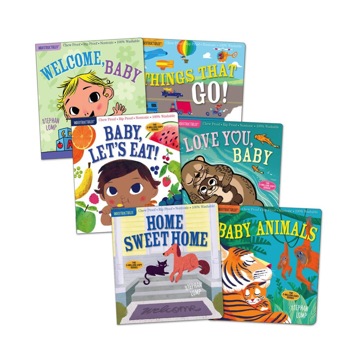 Indestructibles Basic Word Book Set for Infant and Toddlers - Set of 6 - Multicolored | Macy's