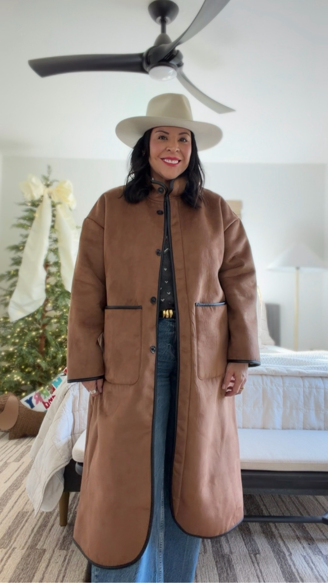 Wearing a size medium in the coat (it runs big), size large in the sweater and size 30 in jeans (I’m a size 10). 

#LTKOver40 #LTKGiftGuide #LTKMidsize