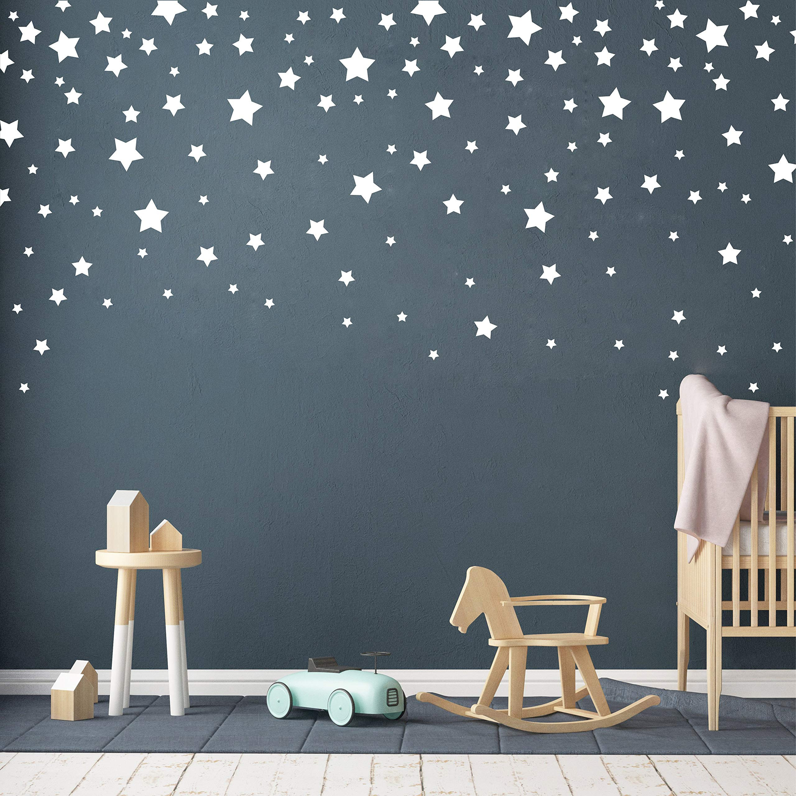 190 Pieces Star Wall Decals, Matte Vinyl, Nursery Decor, Easy to Use, Removable for Kids Baby Gir... | Amazon (US)