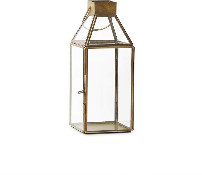 Serene Spaces Living Small Size Square Gold Lantern, Measures 10 inches Tall, Sold Individually | Amazon (US)